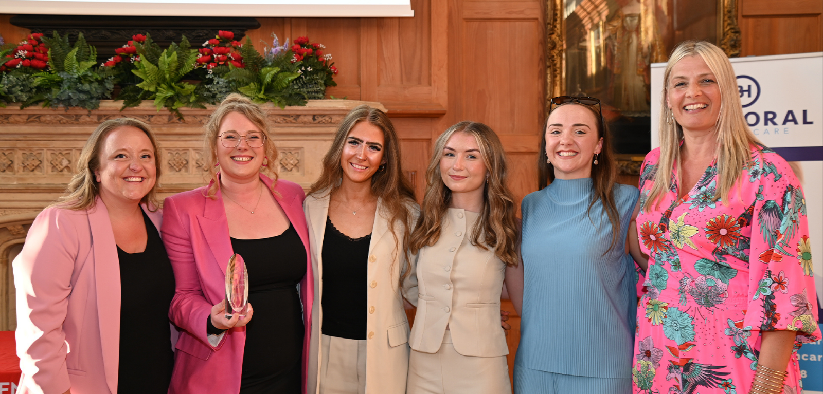 Nursing students celebrating award